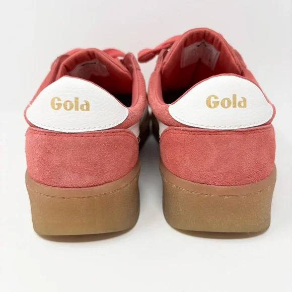 Gola Grandslam Suede Sneakers Coral/Off White/Gum Size 8 - Picture 7 of 16